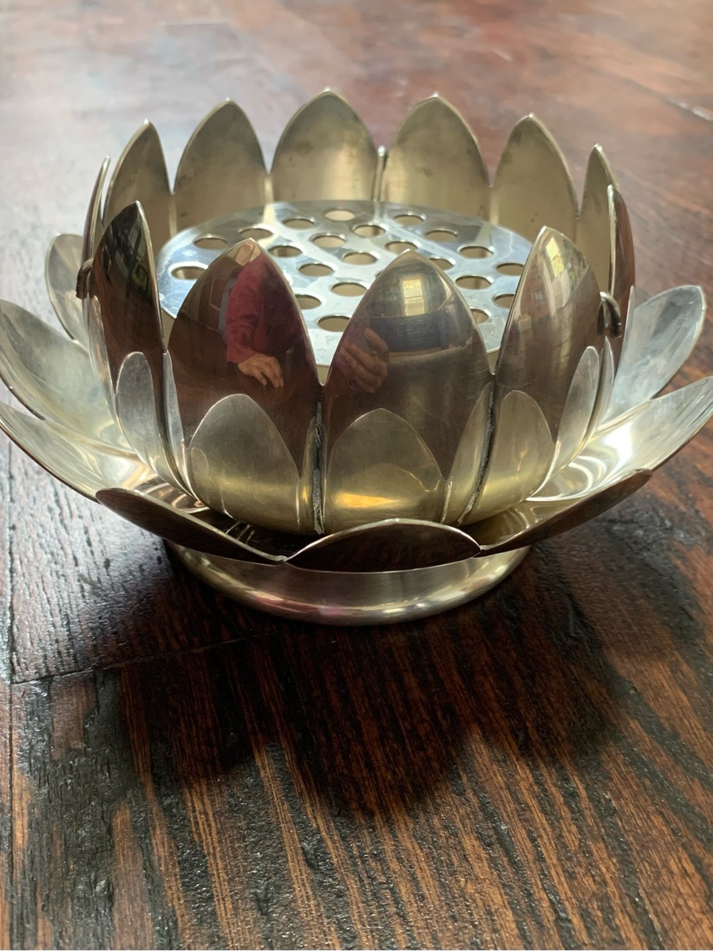 Vintage Reed & Barton 3002 Silver Plated 3 Pc Lotus Flower Frog Centerpiece Bowl